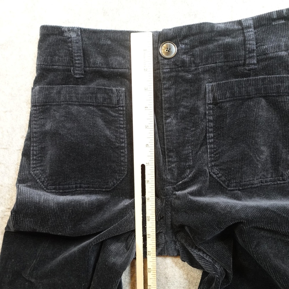 Anthropologie Maeve Pants Womens 27 Colette Corduroy Cropped Wide Leg Black - Picture 5 of 13